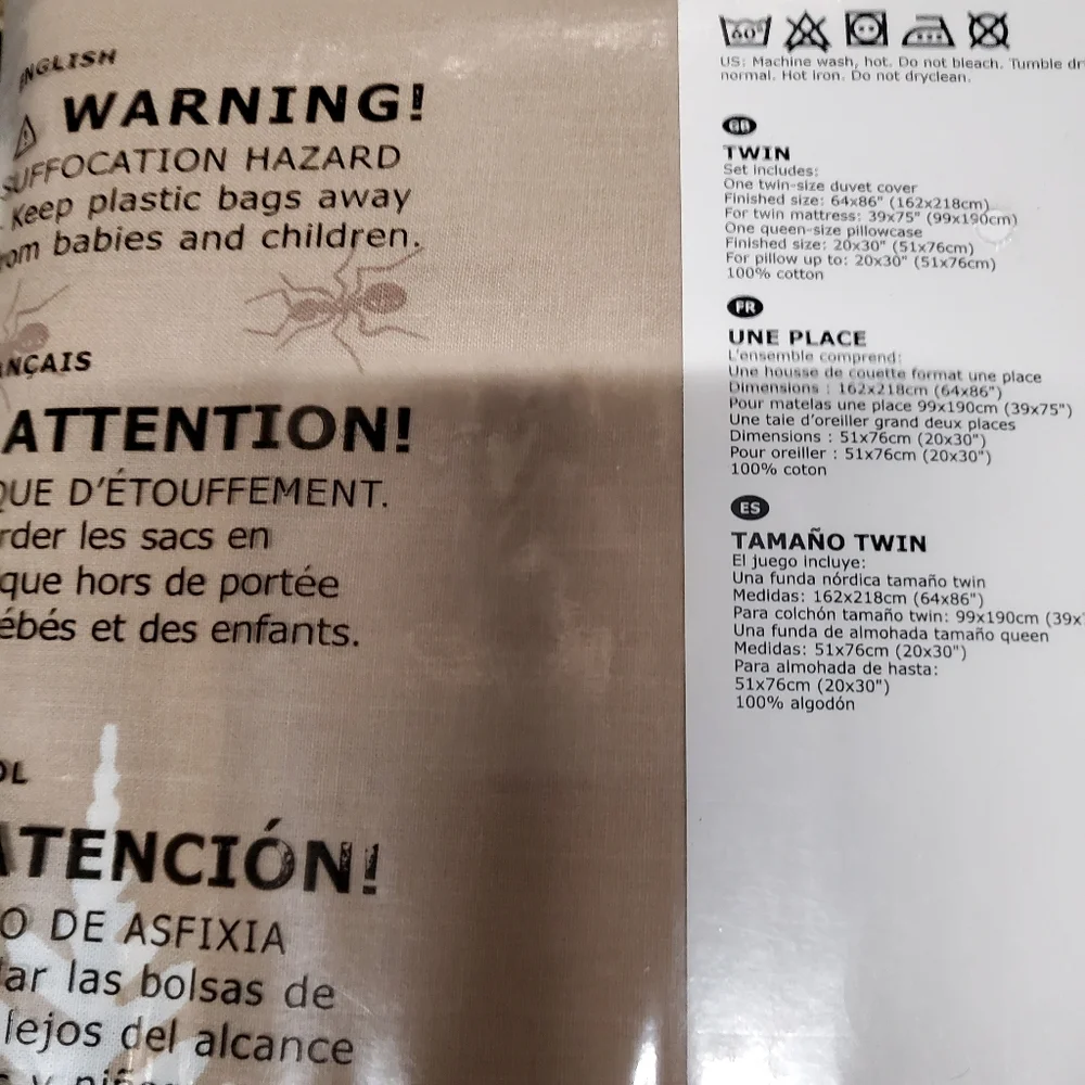 Ikea VANDRING SKOGSLIV kids Twin duvet